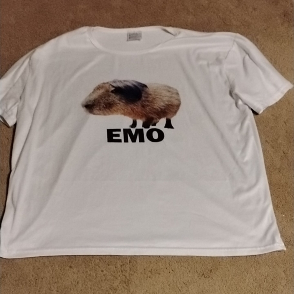 White Emo Cucaburra Animal XXL Graphic Image T-Shirt